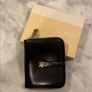NWOT Authentic Bally black leather wallet